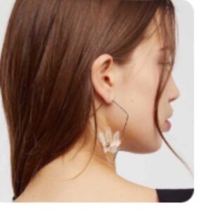 New Anthro White Quartz Earrings